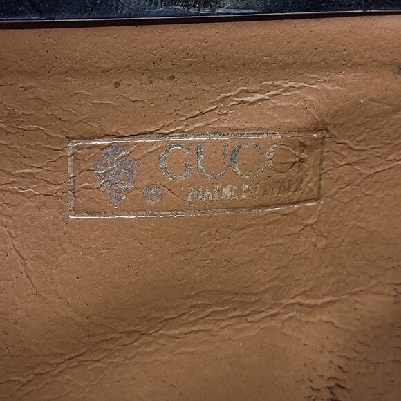 Gucci Coin Purse Vintage Kiss Clasp GG Brown Double Compartments Small - Picture 10 of 15